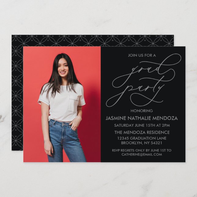 INVITATION SIMPLE DE DIPLÔME DE CALLIGRAPHIE SIMPL (Devant / Derrière)