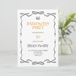 invitation simple de fête d'Halloween avec griboui