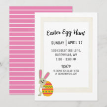 Invitation simple de la chasse aux oeufs de Pâques