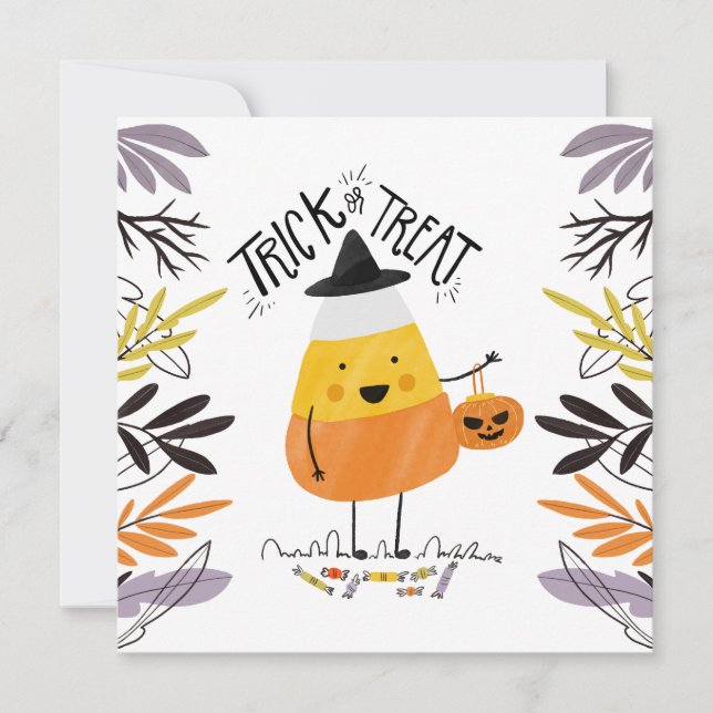Invitation simple de la partie | de Halloween de (Devant)