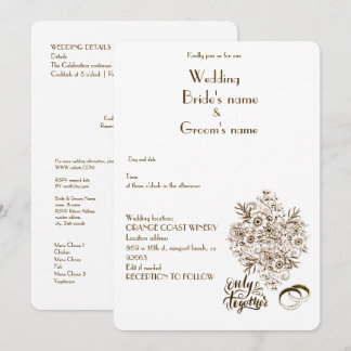invitation simple de mariage