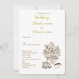 invitation simple de mariage
