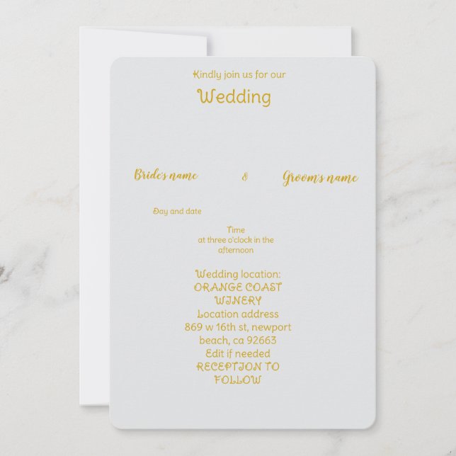 invitation simple de mariage (Devant)