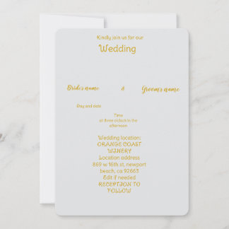 invitation simple de mariage