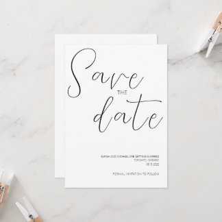 Invitation simple de sauvegarde de date de mariage