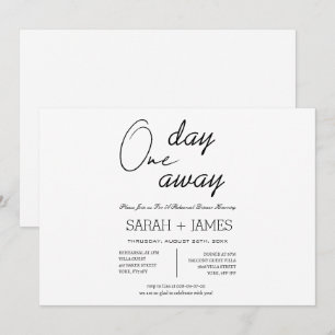 Invitation Simple Dîner de Répétition la Veille du Mariage No