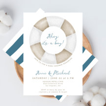 Simple Elegant Ahoy C'est un Baby shower mignon ga