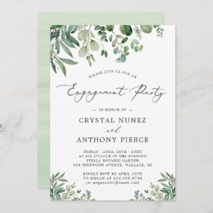 Invitation Simple Elegant Eucalyptus Feuilles