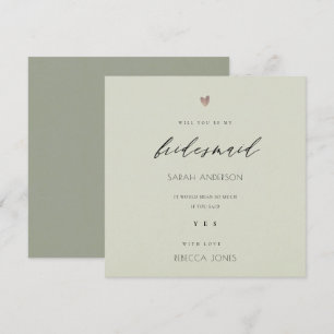 INVITATION SIMPLE ÉLÉGANT GOLD GRAY TYPOGRAPHIE BRIDESMAID