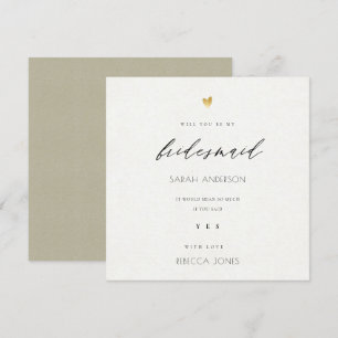 Invitation SIMPLE ÉLÉGANT GOLD KRAFT TYPOGRAPHIE femme de cha