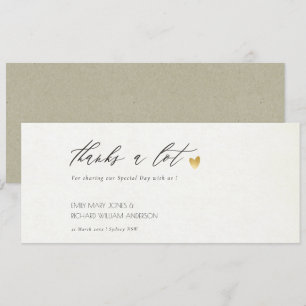 Invitation SIMPLE ÉLÉGANT GOLD KRAFT TYPOGRAPHIE Merci