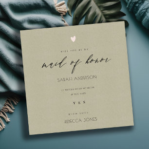 Invitation SIMPLE ÉLÉGANT KRAFT TYPOGRAPHIE domestique d'honn
