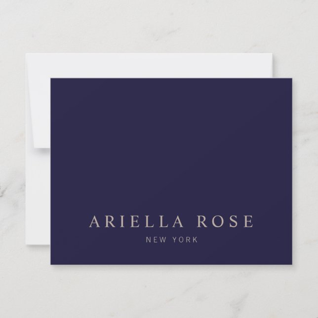 Invitation Simple Elegant Marine Bleu Professionnel Minimalis (Devant)