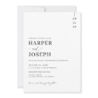 Simple Elegant noir et blanc minimaliste Mariage