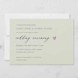 INVITATION SIMPLE ÉLÉGANT OR GRAY TYPOGRAPHIE MARIAGE