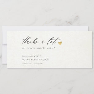 Invitation SIMPLE ÉLÉGANT OR GRAY TYPOGRAPHIE Merci