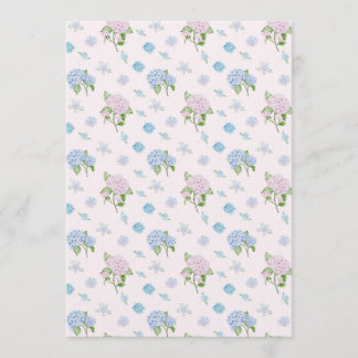 Invitation Simple Elegant Watercolor Hydrangea Flowers