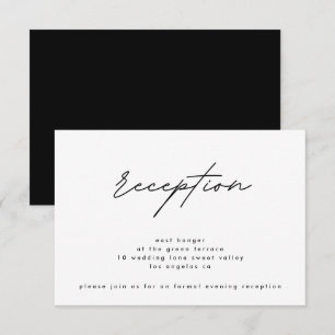 Invitation Simple Elégante Noir Blanc Mariage Réception Invit