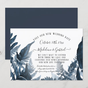 Invitation Simple Enregistrez Notre Nouvelle Date De Mariage 