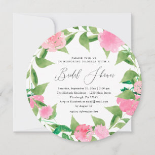 Invitation simple et chic Floral à la douche nupti