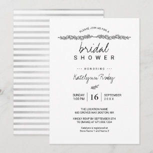 Invitation simple et élégante pour une douche de m