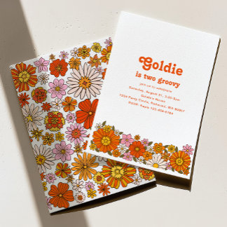 Invitation simple et funky pour une fête d'anniver