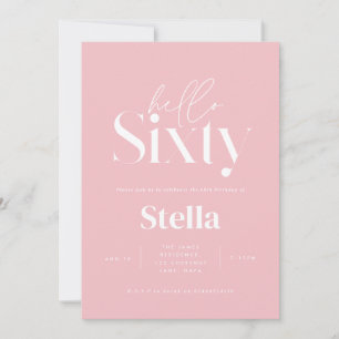 Invitation Simple et moderne noir & blanc 60e anniversaire