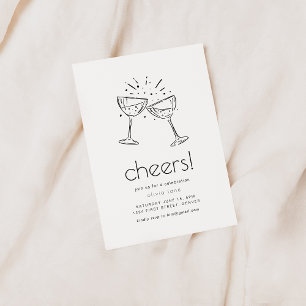Invitation simple et moderne pour une fête de Chee