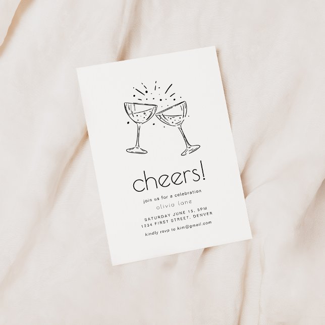 Invitation simple et moderne pour une fête de Chee (Créateur téléchargé)