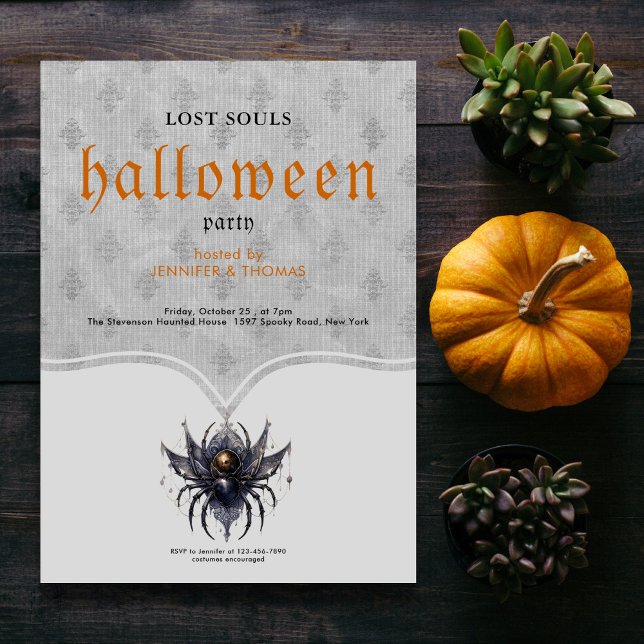Invitation Simple fête gothique d'Halloween (Créateur téléchargé)