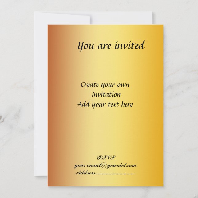Invitation simple GoLd (Devant)
