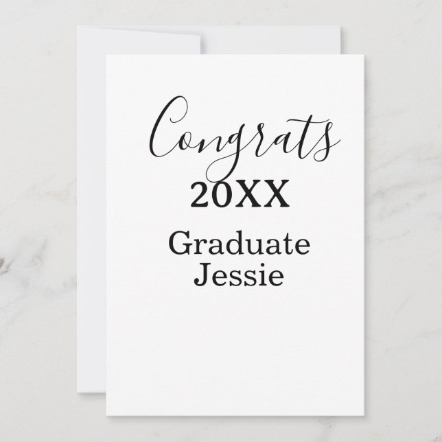 Invitation Simple graduation congratulations minimal add clas (Devant)