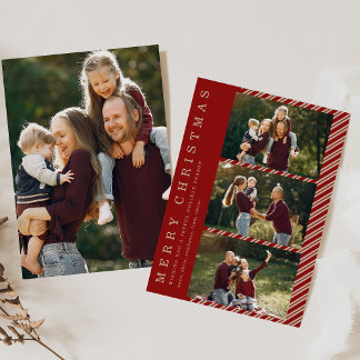 Invitation Simple Holiday Card with Photos
