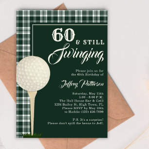 Invitation Simple Jalon de golf masculin fête d'anniversaire