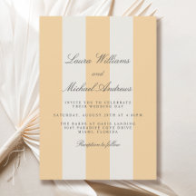 Simple Jaune et Blanc Cabana Rayures Mariage