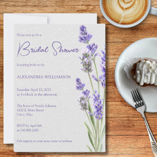 Invitation Simple Lavande Bridal Shower 