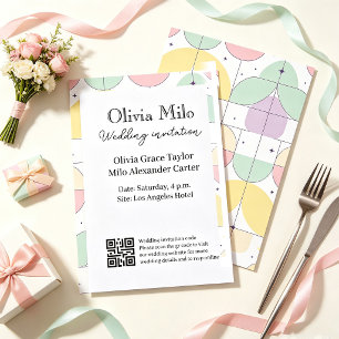 Invitation Simple mais coloré mariage