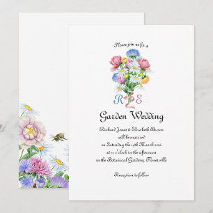 Invitation Simple Marguerite de Printemps Fleur Sauvage Minim