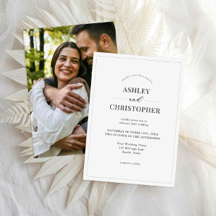 Invitation Simple Mariage Moderne Élégant