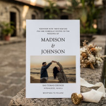 Simple Mariage Moderne Minimaliste Photo 
