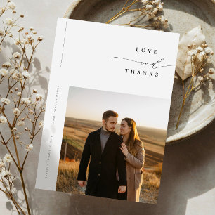 Invitation Simple Mariage Photo Bohème Noir & Blanc