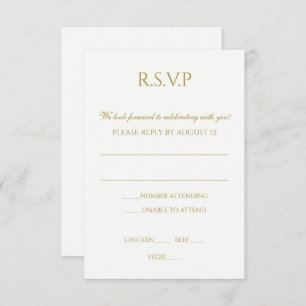 Invitation Simple Mariage RSVP PostCard