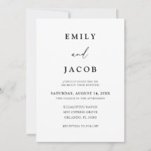 Simple Mariage Script Noir & Blanc