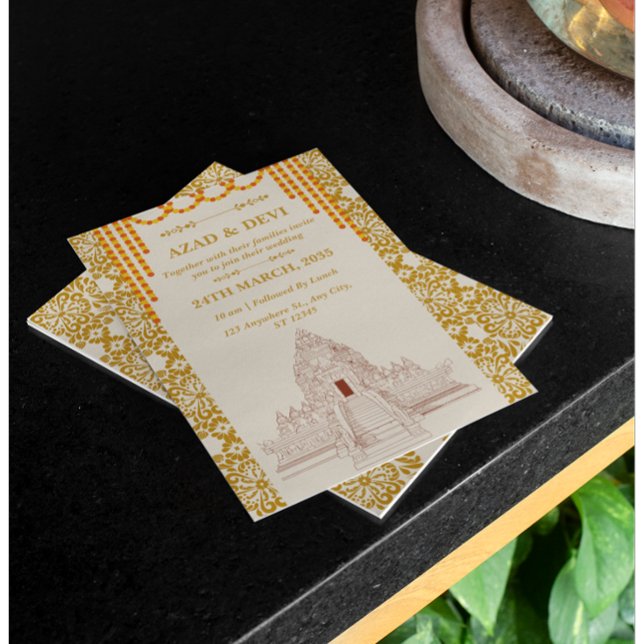 Invitation Simple Mariage sud-indien (Créateur téléchargé)