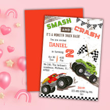 Simple mignon moderne camion monstre enfant 2e ann