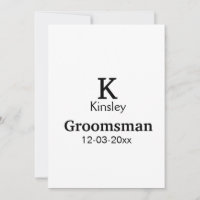 SIMPLE MINIMAL ajoutez votre nom témoin de mariage