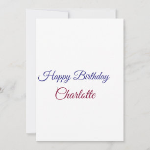Invitation SIMPLE MINIMAL.CUTIE AJOUTEZ NOM BÉBÉ joyeux anniv