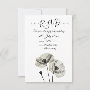 Invitation Simple minimalisme élégant Papillons noirs et blan