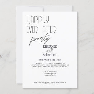 Invitation Simple minimaliste après la fête de mariage