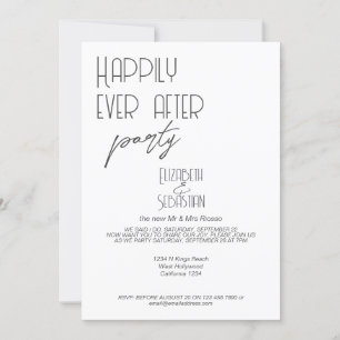 Invitation Simple minimaliste après la fête de mariage